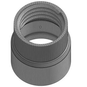 Ridgid Black Corrugated 1.86"OD -to-Orange Twist Hose 1.7"OD
