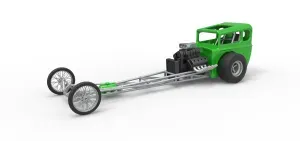 Front engine old school dragster with shell V7 Slale 1:25