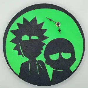 Rick Morty Night People - Wall Clock