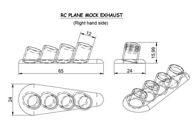 RC Plane Mock Exhaust — Фото 7 из 9