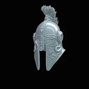 Ornate Warrior Helm Wearable Helmet STL Greek 3D Printable