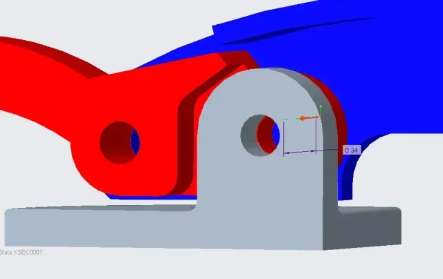 NSU Prima Engine Cover Lock Mechanism (4-Part Replica) — Image 3 of 8