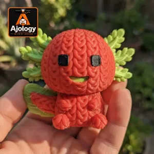 Knitted Cute Axolotl – STL & 3MF Files for 3D Printing