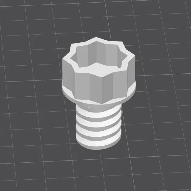 Screw for garden furniture.