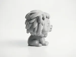 Cute Lion Figurine Chibi Animal 3D Printable