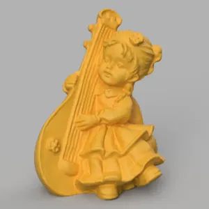 Girl musician lute