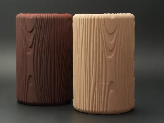 Wood Grain Pen Holder – Faux Wood Desk Organizer — Image 5 of 5