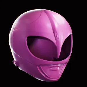 Pink Dino Power Ranger Helmet split in Two