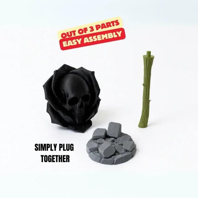 FORBIDDEN ROSE / ROSE WITH SKELETON HEAD ROSE AND STEM — Фото 3 из 7