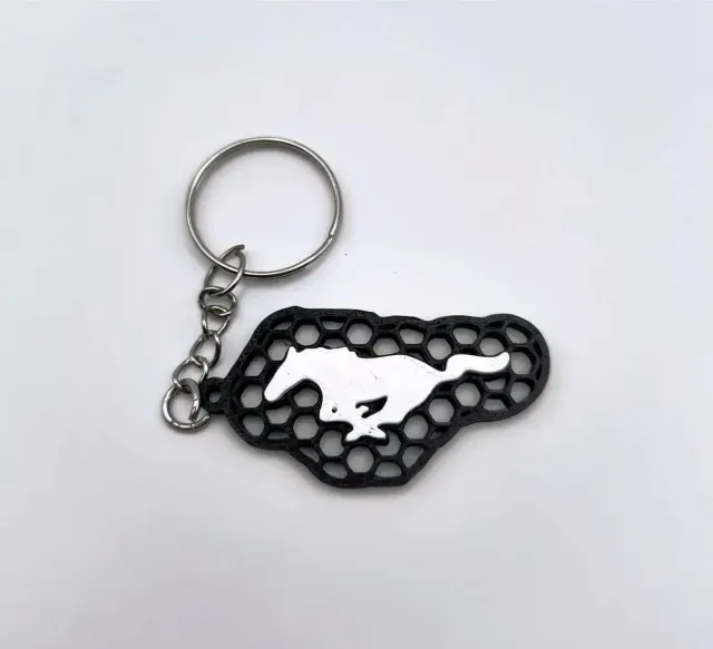 Ford Mustang honeycomb logo keychain — Фото 4 из 4