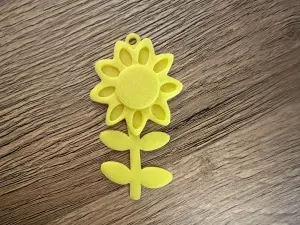 Sunflower keychain