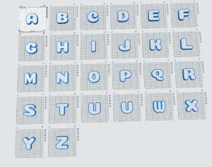 Large Bead Letters Verticals