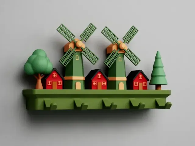 Nordic Farm Wall Hook Rack | 2 Mounting Versions | 5 Hooks — Фото 3 из 9