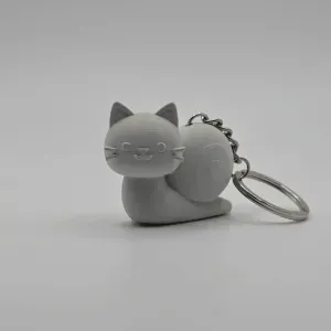 Cat x Snail Hybrid Keychain/Toy
