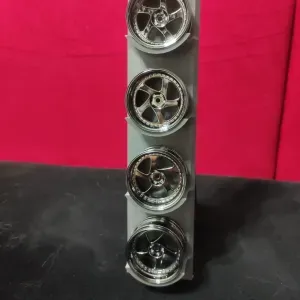 1/10 Scale Rim Rack • Holds 4 Rims • Garage Diorama & RC Workshop