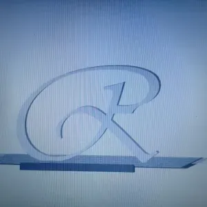 Letra R fuente Vivaldi en Mayúscula.