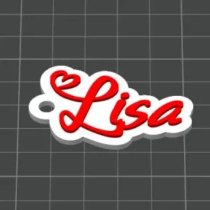 Keychain Lisa - Love stile - Name Tag