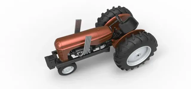Vintage Small block Pulling tractor Version 4 Scale 1:25 — Фото 4 из 9