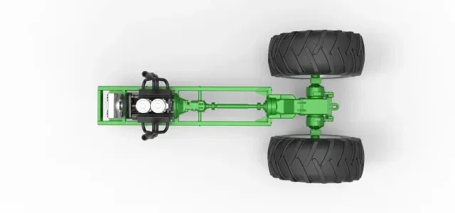 Vintage Small block Pulling tractor Base V2 Scale 1:25 — Фото 8 из 9