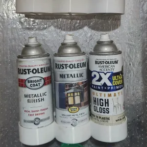 Spray paint can holders (wall mount x9)