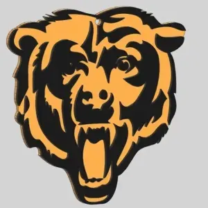 Chicago Bears. Layered design to enable multi-color printing.