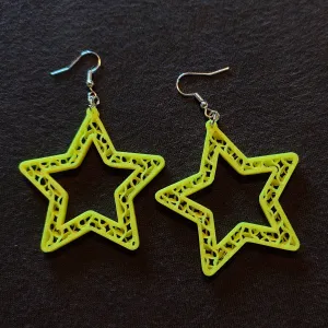 Earrings stars openwork / Kolczyki gwiazdki ażurkowe