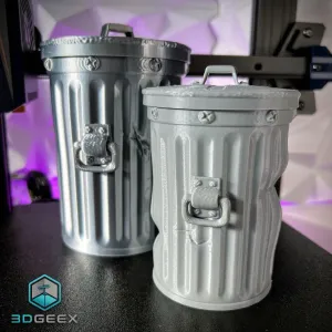 Battered Desktop Trash Can