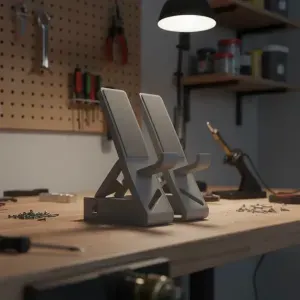 industrial style cell phone stand