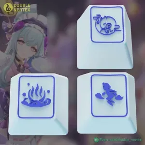 Genshin Impact Yumemizuki Mizuki Keycaps – OEM Profile STL