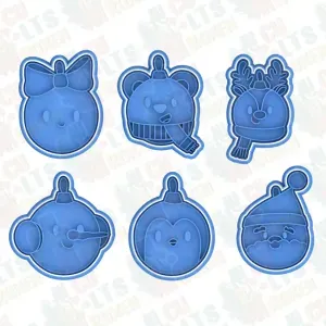 christmas tree toys cookie cutter set of 6