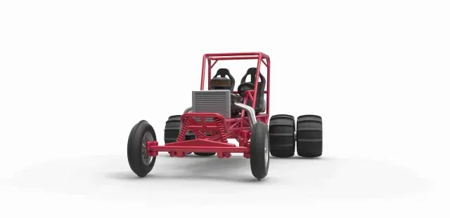 Diecast old school water pumper buggy Version 1 Scale 1:25 — Фото 4 из 9