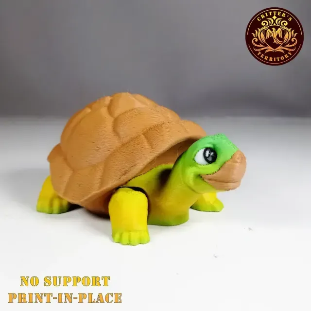 Flexi Tortoise | No support | Print in Place | Articulate — Фото 2 из 6