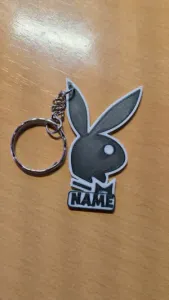 Playboy double-sided keychain - your name