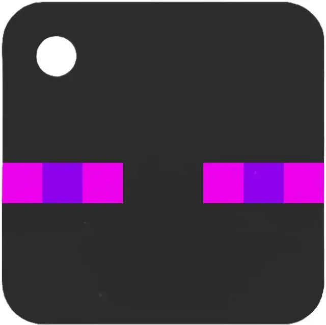 Pixel Enderman Keychain – Minecraft Inspired Multicolor — Image 2 of 3