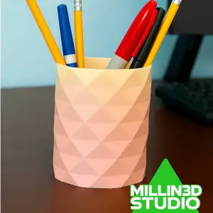 Geometric Desktop Pen and Pencil Cup Holder