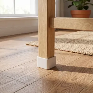Furniture Leg Caps - 11 Sizes, Round & Square, Felt Recess