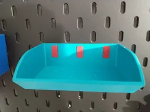 Ikea Skadis bin with removable hooks