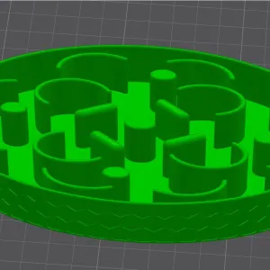 3D Printed Slow Chow Cat Bowl – Medium - Pet Feeding Maze
