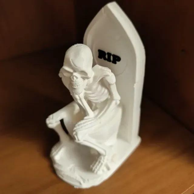 skeleton in the toilet