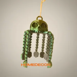 Flexi Articulated Skull Ornament