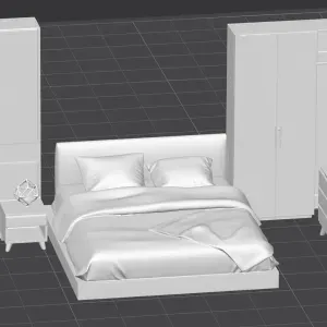 Modern Dollhouse bedroom