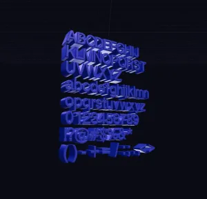 Helvetika3d Extruded typeset