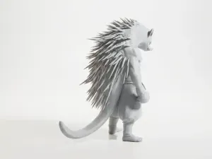 Porcupine Man Warrior Fantasy Figurine 3D Printable