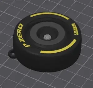 F1 wheel keychain