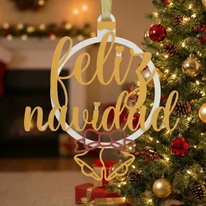bambalina de letrero de feliz navidad