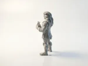 Fireball Warrior Fantasy Figurine 3D Printable