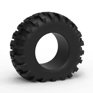 Offroad tire 4 deflated Scale 1:25