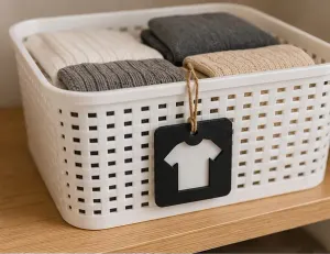Clothing Organizer Tags – 10 Laundry & Closet Sorting Icons