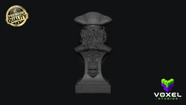 Jack Sparrow Bust STL Pirates of the Caribbean 3D Print Scu — Фото 5 из 6