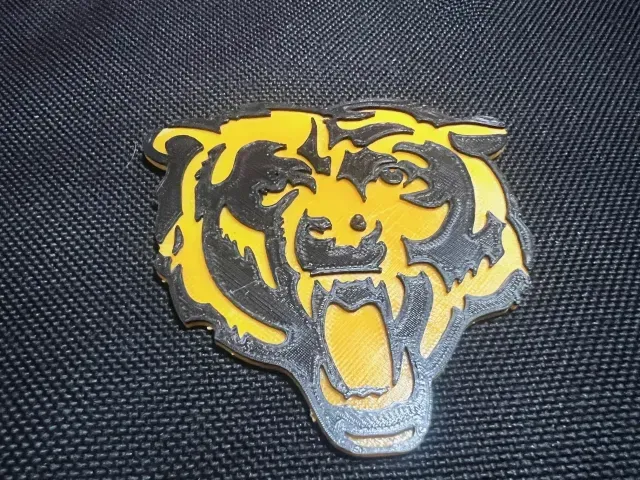 Chicago Bears. Layered design to enable multi-color printing. — Image 3 of 5
